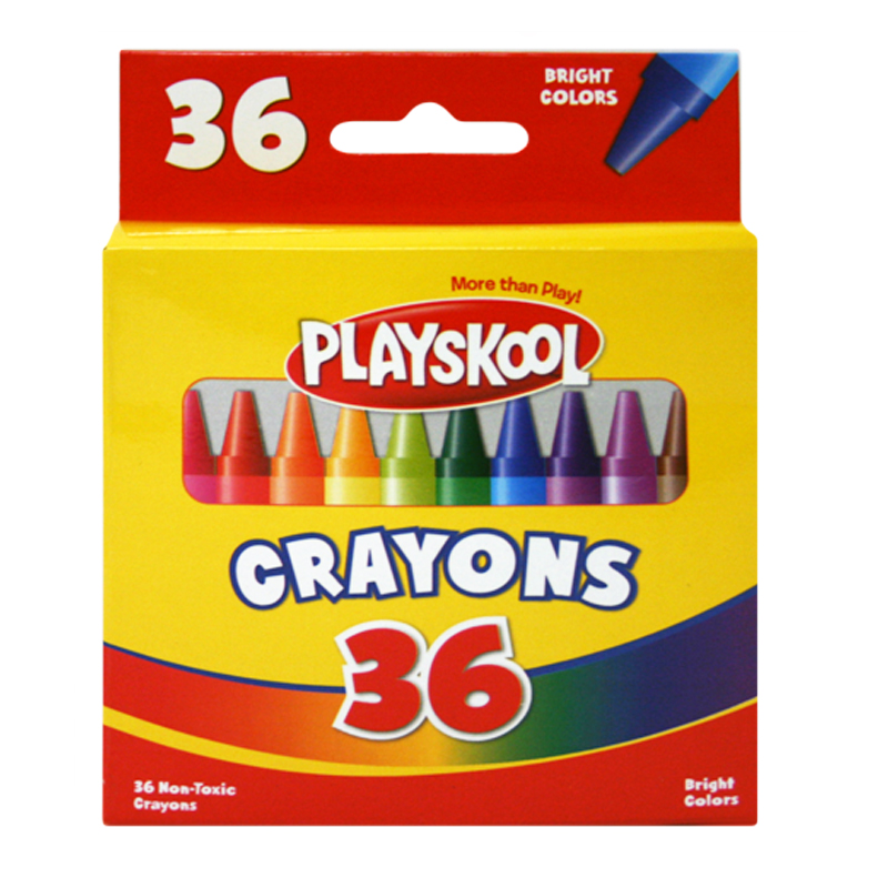 Playskool 36 Bright Colors Crayon Box